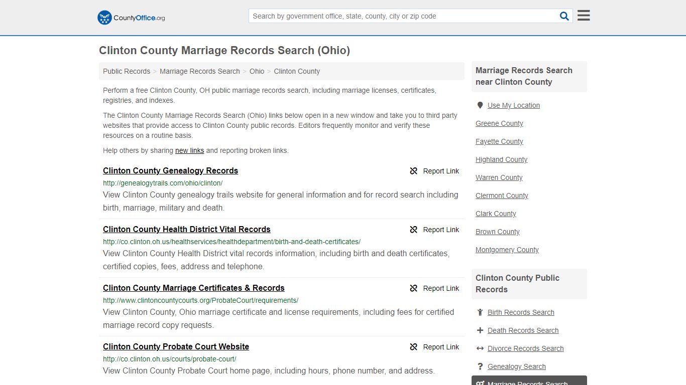 Marriage Records Search - Clinton County, OH (Marriage ...